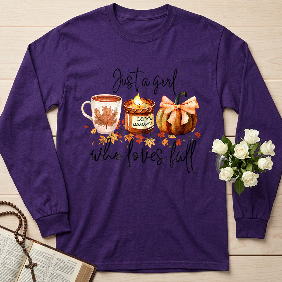 Just A Girl Cozy Autumn Who Loves Fall 01
