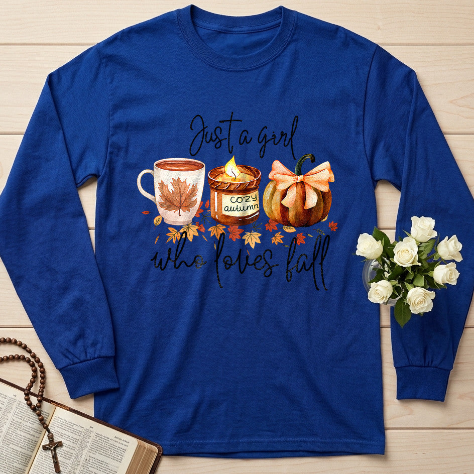 Just A Girl Cozy Autumn Who Loves Fall 01