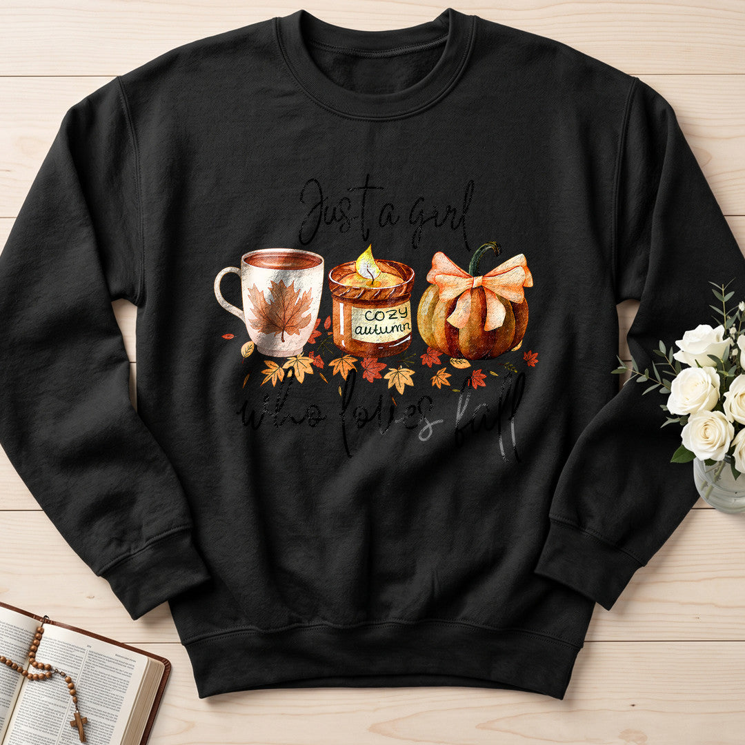 Just A Girl Cozy Autumn Who Loves Fall 01