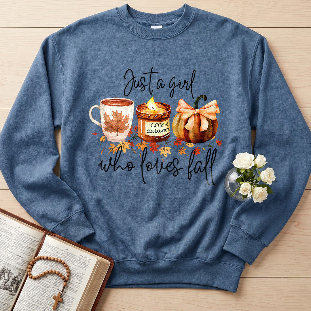 Just A Girl Cozy Autumn Who Loves Fall 01