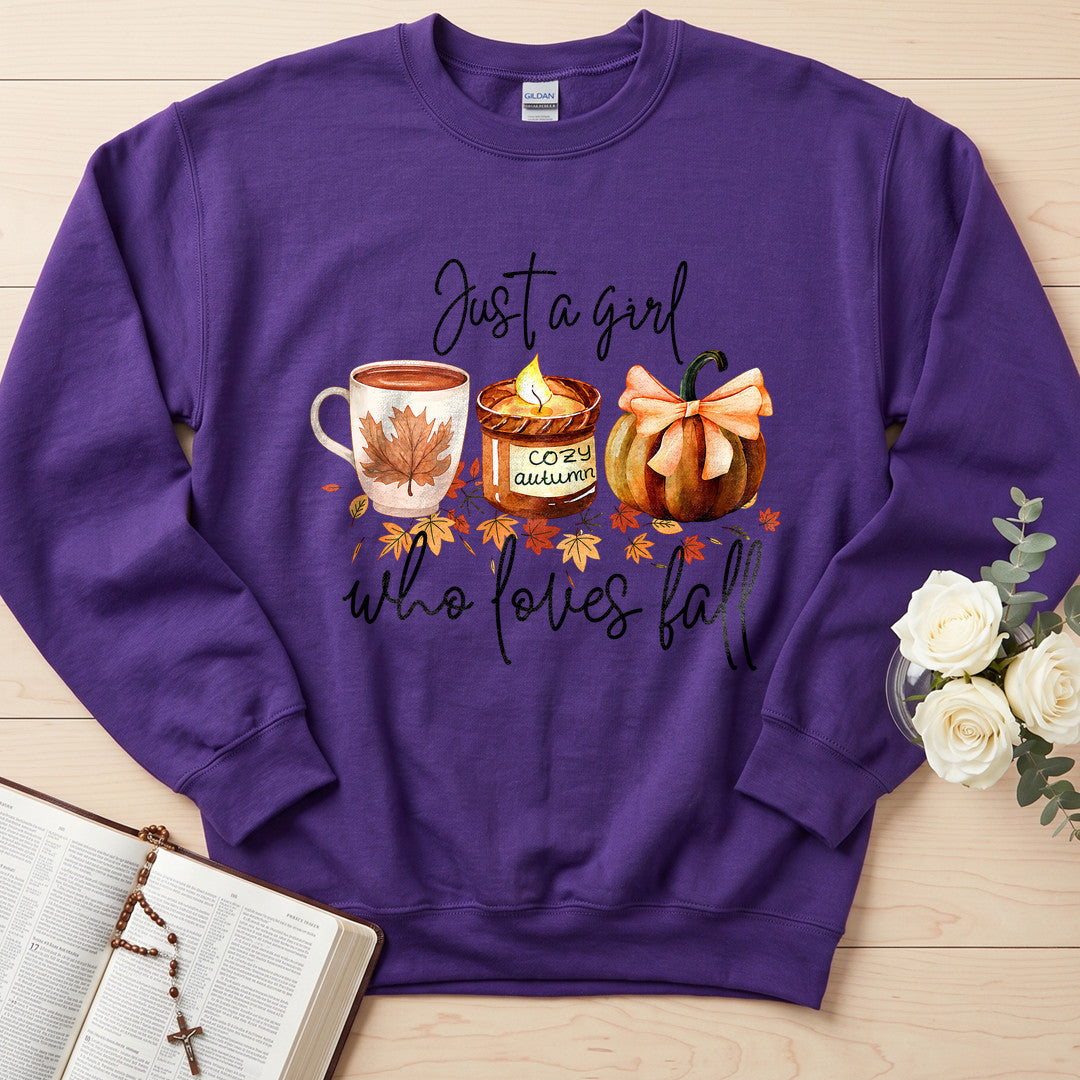 Just A Girl Cozy Autumn Who Loves Fall 01