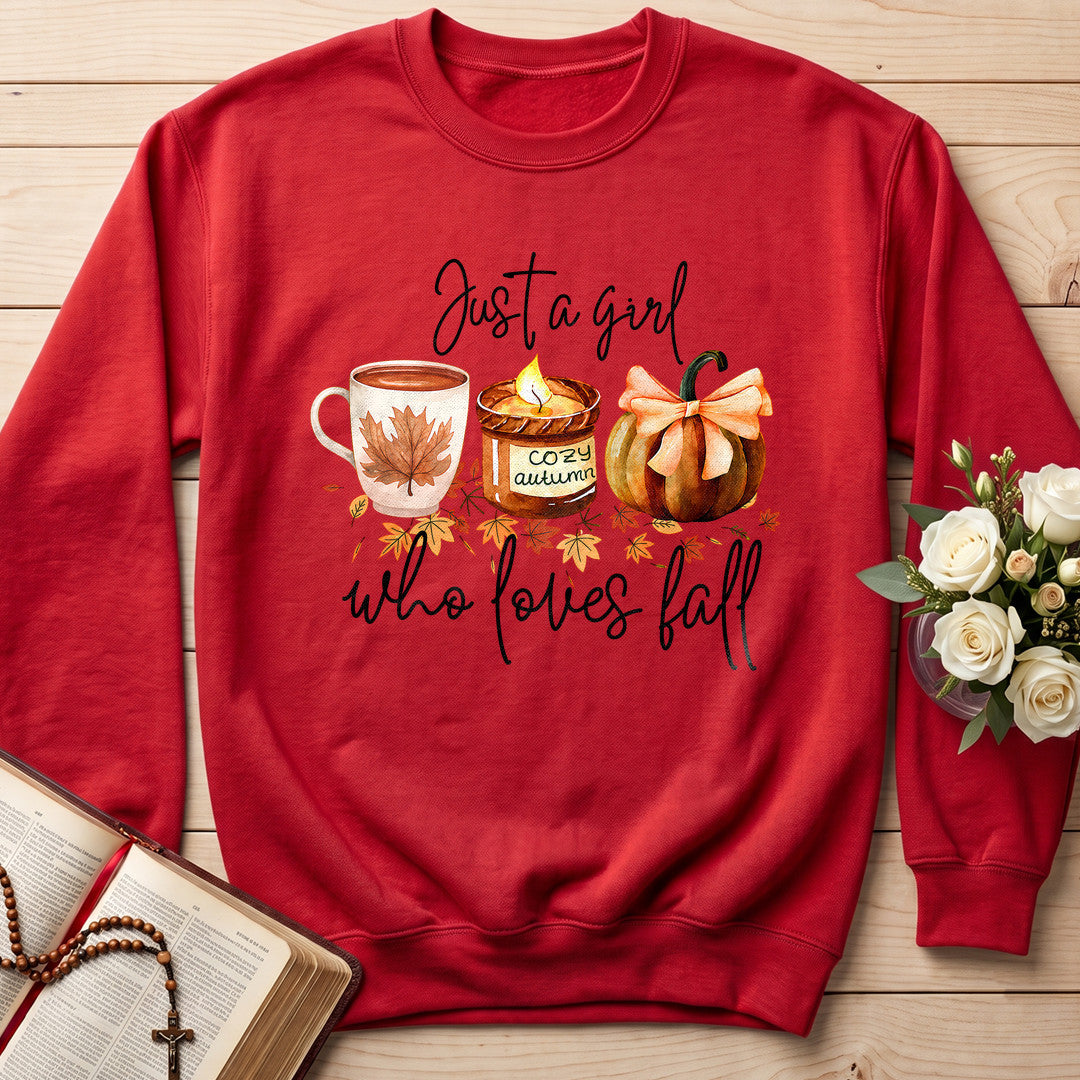 Just A Girl Cozy Autumn Who Loves Fall 01
