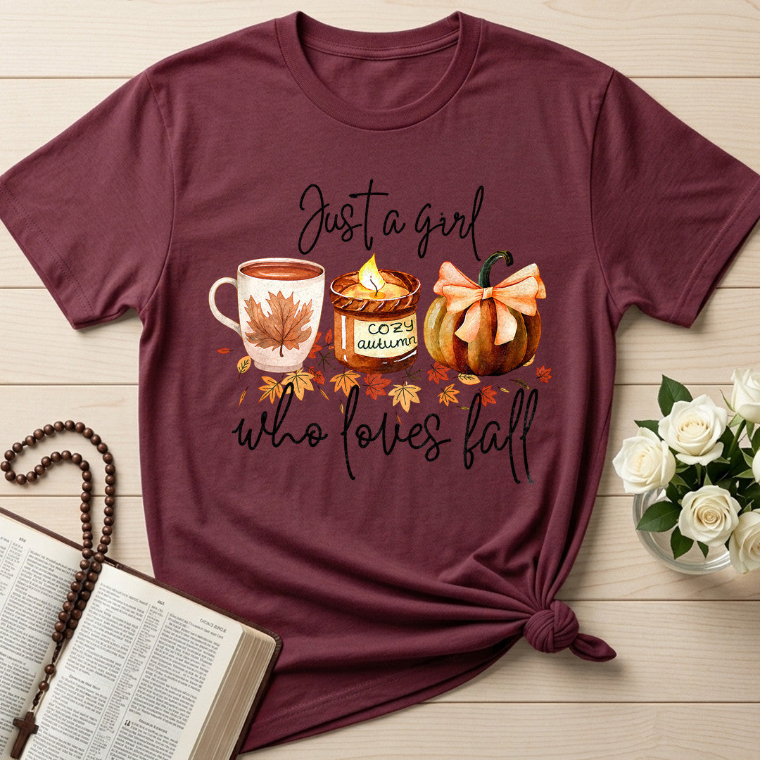Just A Girl Cozy Autumn Who Loves Fall 01