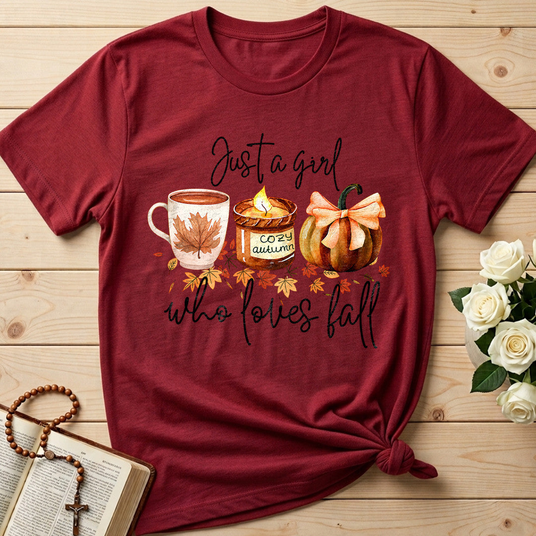 Just A Girl Cozy Autumn Who Loves Fall 01