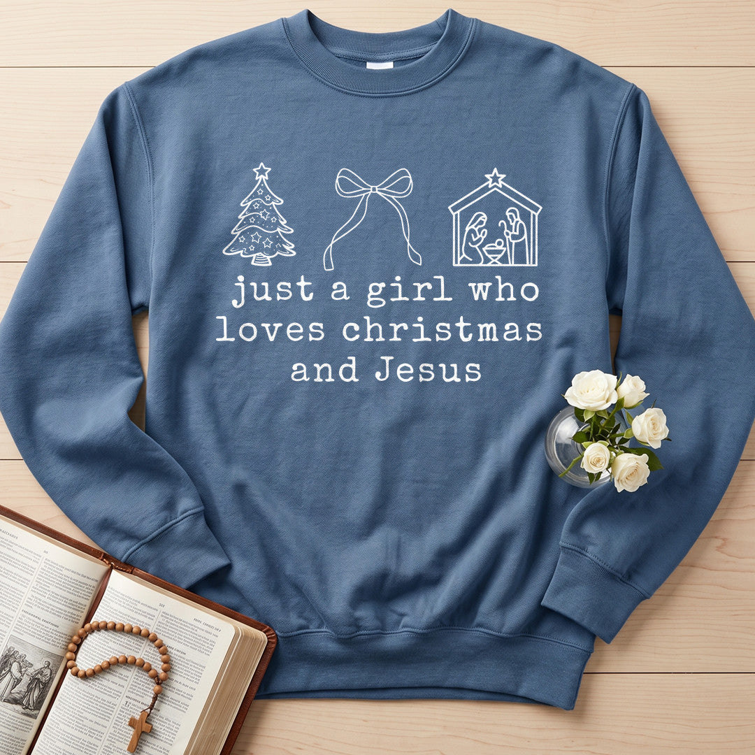 Just A Girl Who Loves Christmas And Jesus 01