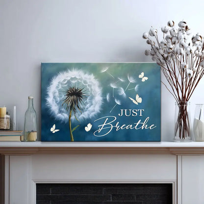 Just Breathe Wall Art Canvas, Christian Wall Art