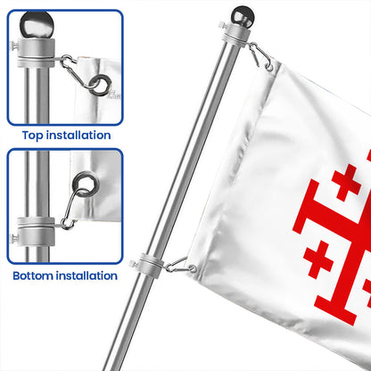 Jerusalem Catholic Cross Flag Crusader Grommet Flag