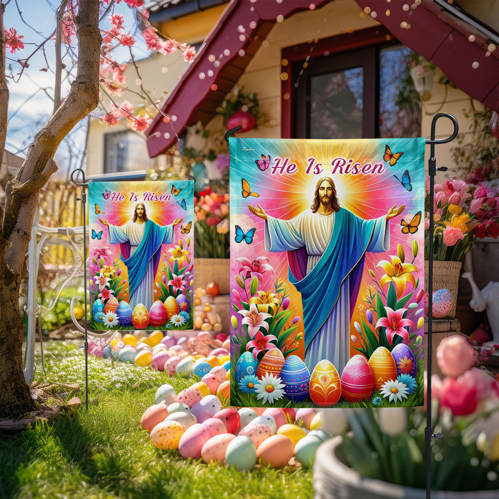 FLAGWIX  He Is Risen Resurrection of Jesus Easter Day Flag