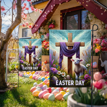 FLAGWIX Easter Lamb Christian Cross Easter Day Christian Flag