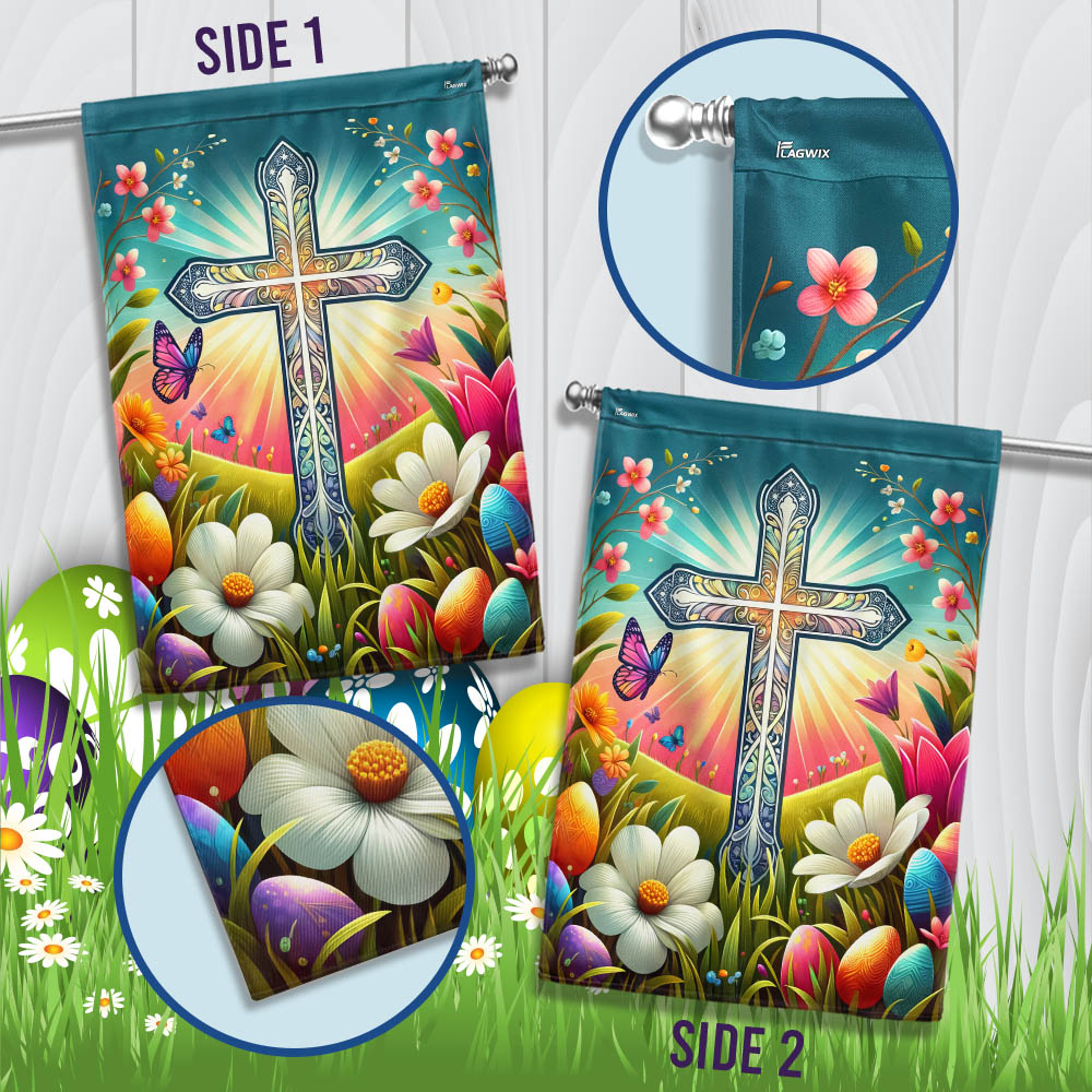 FLAGWIX  Easter Christian Cross Resurrection of Jesus Flag