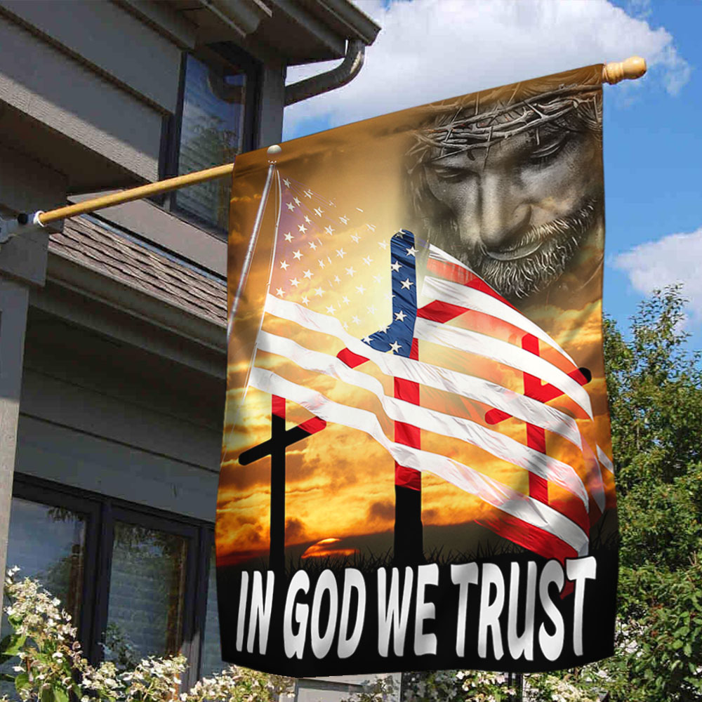 Jesus Flag In God We Trust