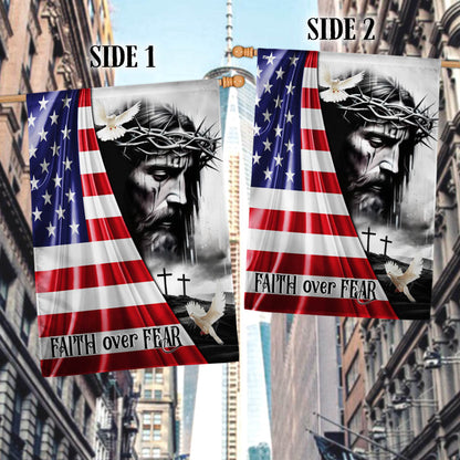 FLAGWIX  Jesus Christ Faith Over Fear God Jesus Flag