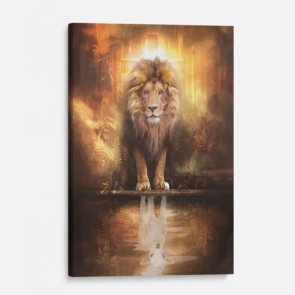 Lion of Judah - Reflection of the Lamb Wall Art Canvas