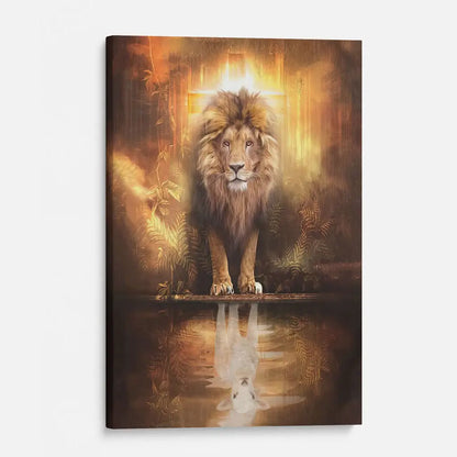 Lion of Judah - Reflection of the Lamb Wall Art Canvas