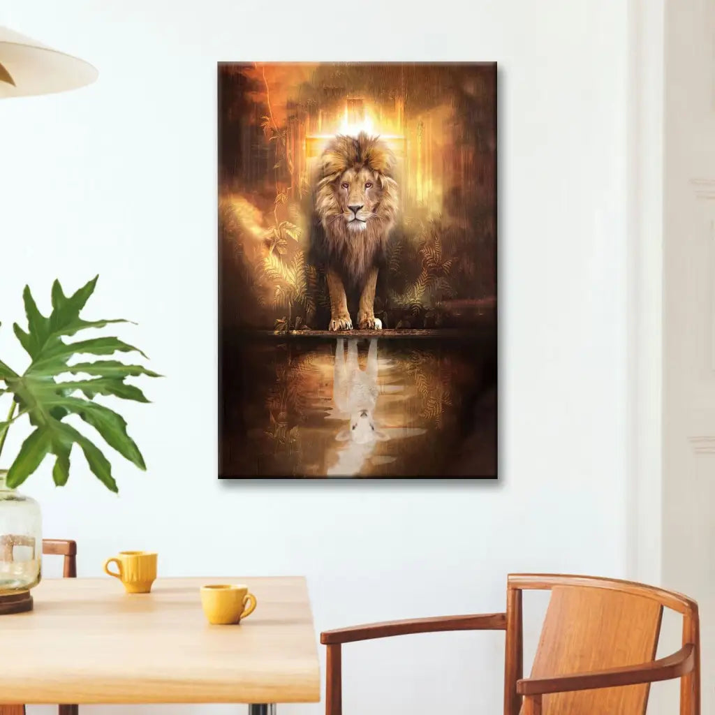 Lion of Judah - Reflection of the Lamb Wall Art Canvas