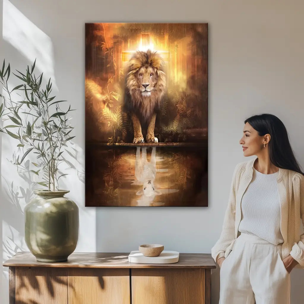 Lion of Judah - Reflection of the Lamb Wall Art Canvas