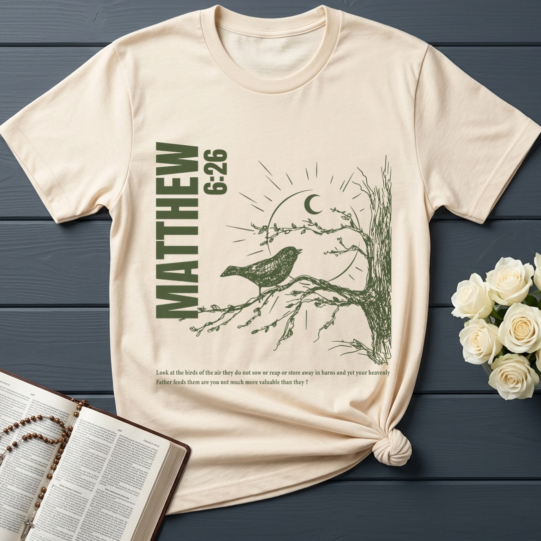Look At The Birds Of The Air They Do Not Sow Or Reap Or Store Away In Barns And Yet Your Heavenly Father Feeds Them Are You Not Much More Valuable Than They Matthew 6.26 01