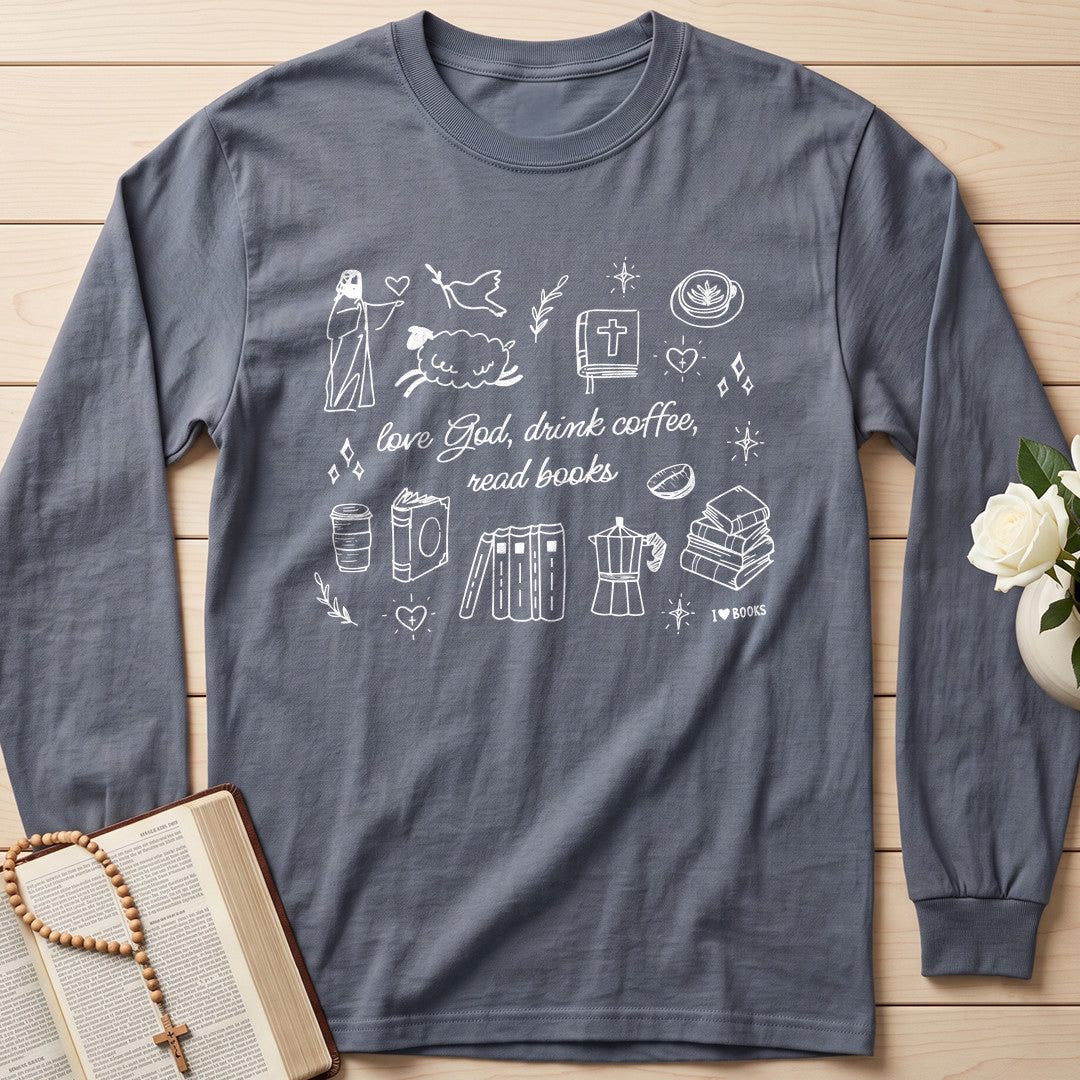 Love God Drink Coffee Read Books 01