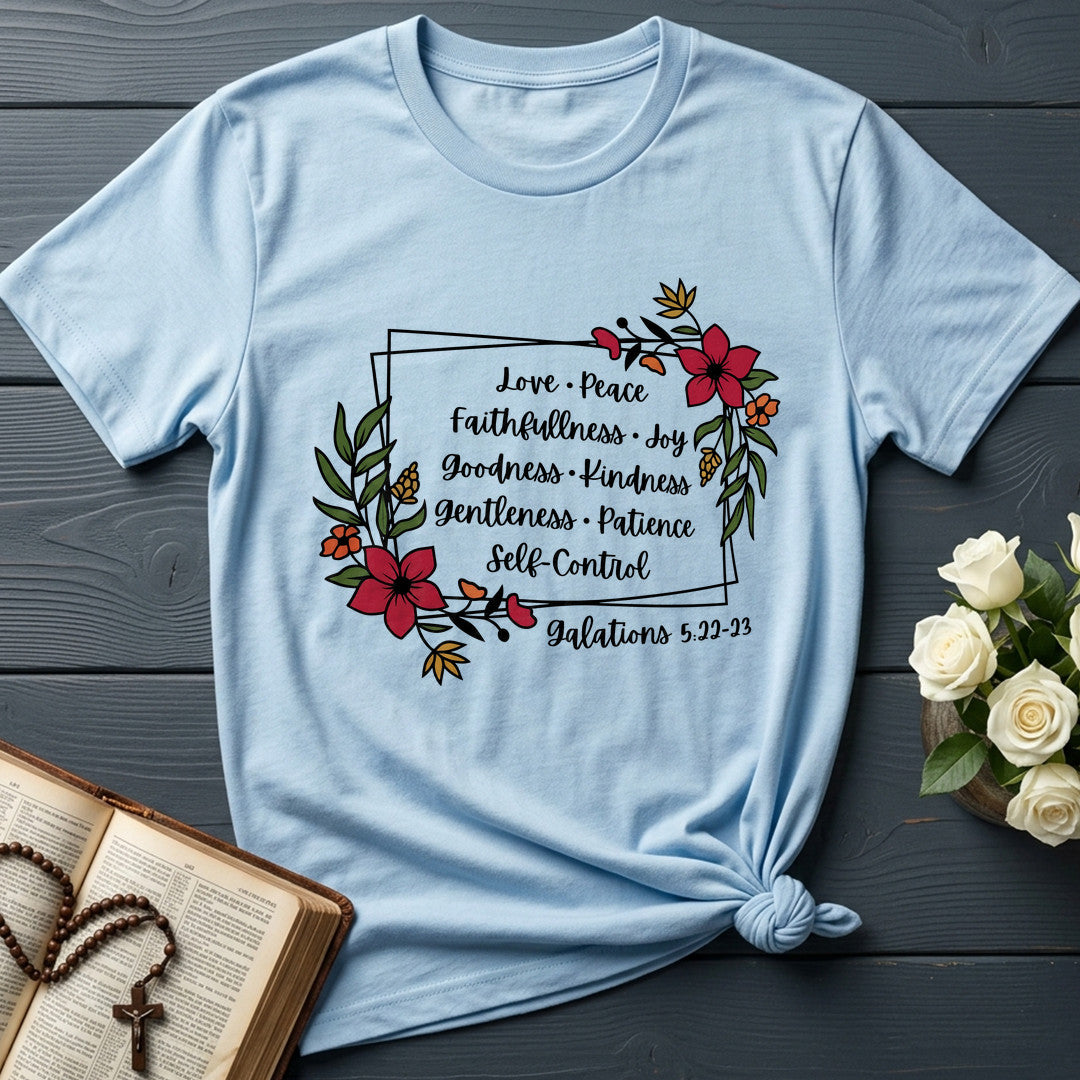 Love Peace Faithfullness Joy Goodness Kindness Gentleness Patience Self-Control Galatians 5.22-23 01