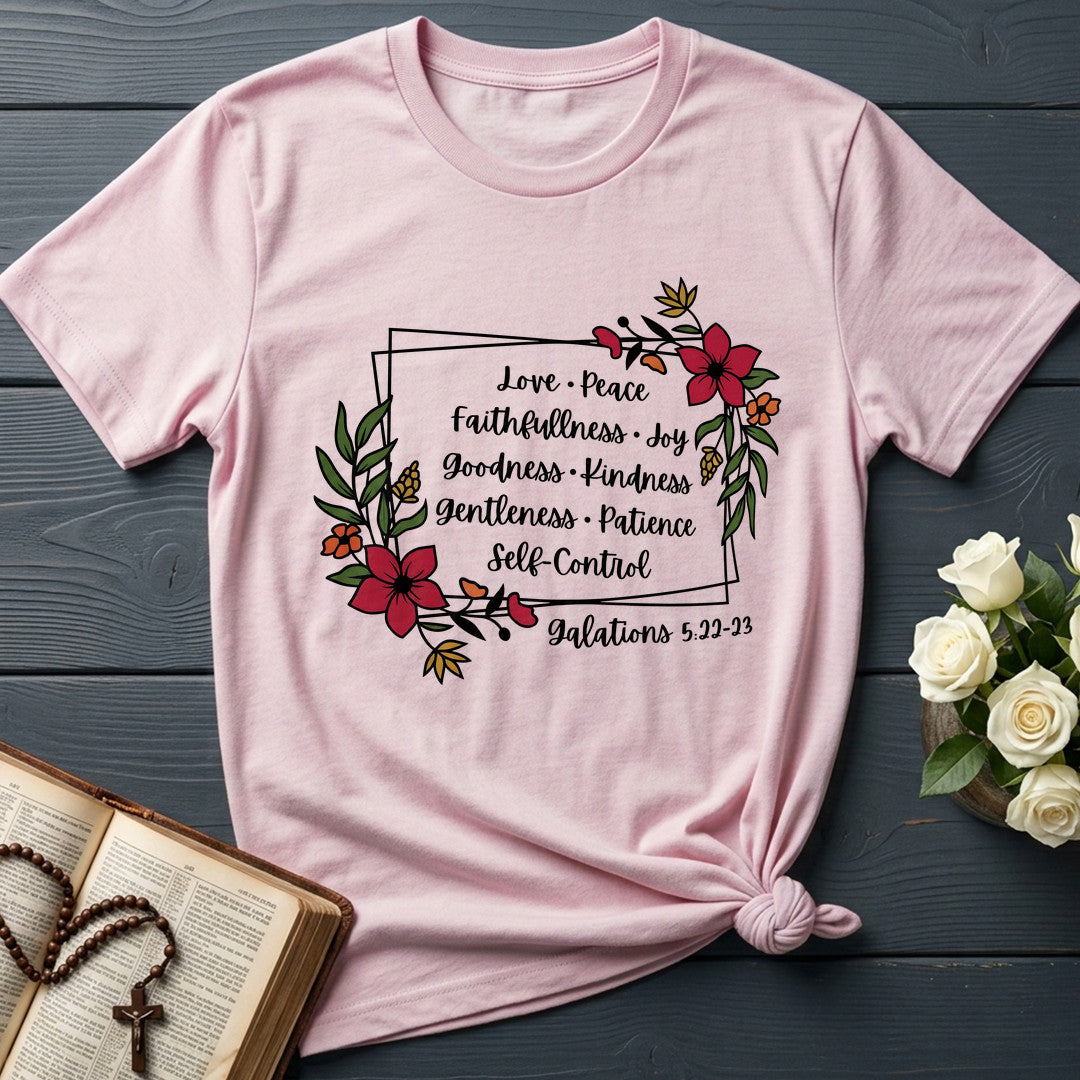 Love Peace Faithfullness Joy Goodness Kindness Gentleness Patience Self-Control Galatians 5.22-23 01