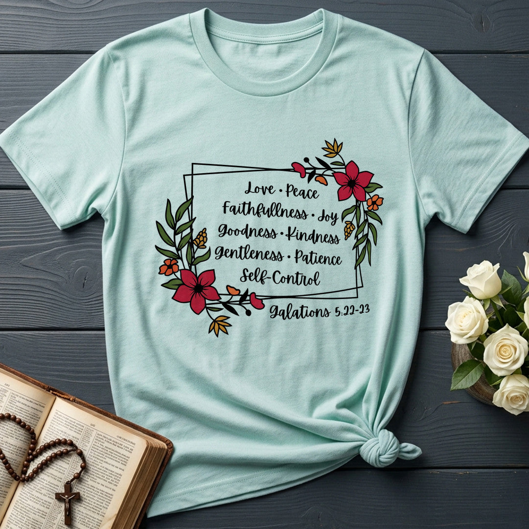Love Peace Faithfullness Joy Goodness Kindness Gentleness Patience Self-Control Galatians 5.22-23 01