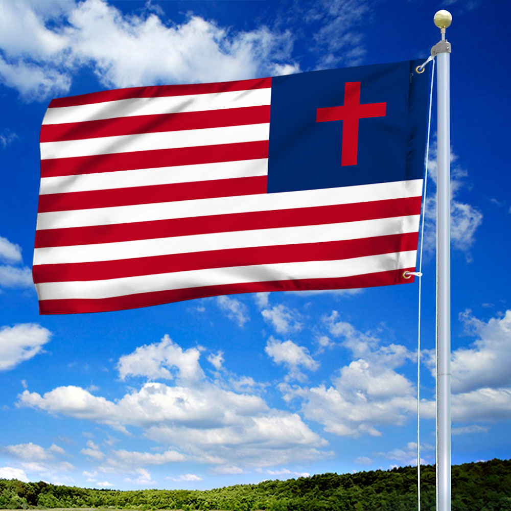 Christian Flag American Christian Grommet Flag