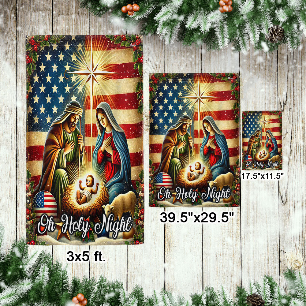 Nativity Scene Nativity Of Jesus Holy Family Christmas American Flag