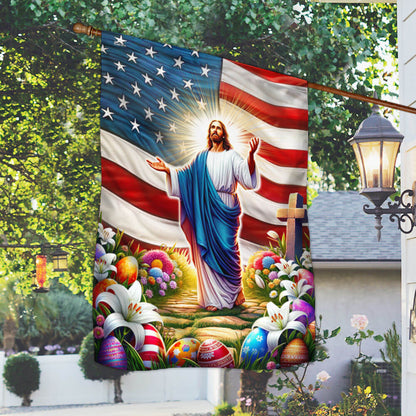FLAGWIX  Jesus Easter American He Is Risen Christian Flag
