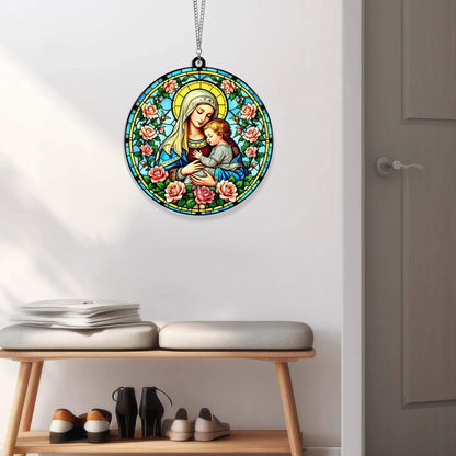 Virgin Mary Mother of Jesus Suncatcher Acrylic Hanging Sign