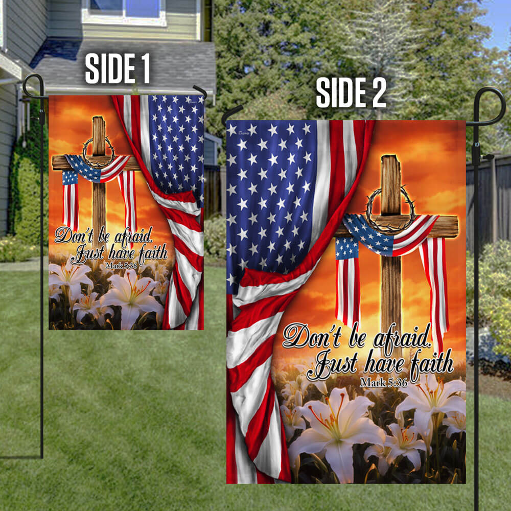 Flagwix American Flag - Just Have Faith The Old Rugged Cross. Christian Cross American Flag TPT926Fn