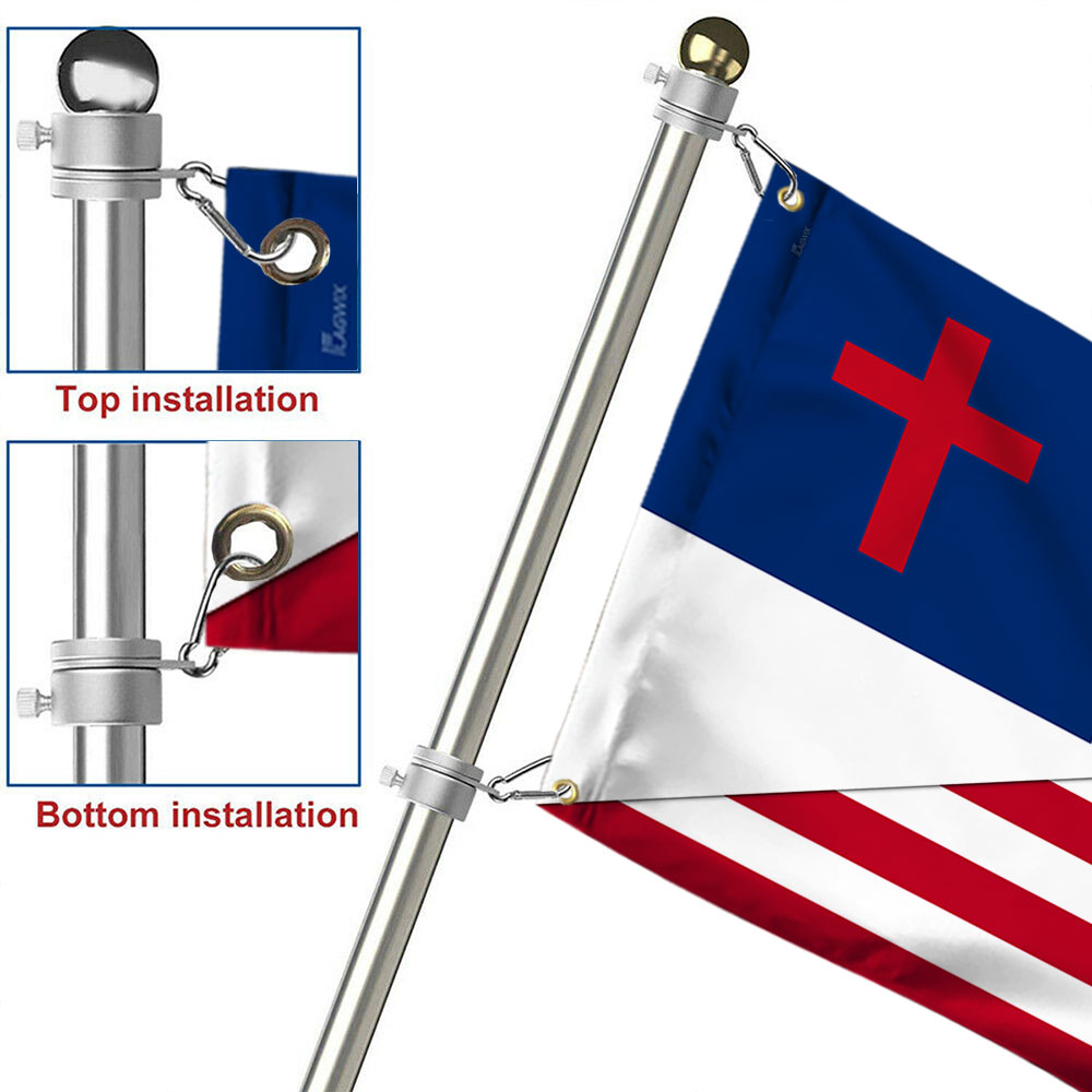 Christian US Grommet Flag