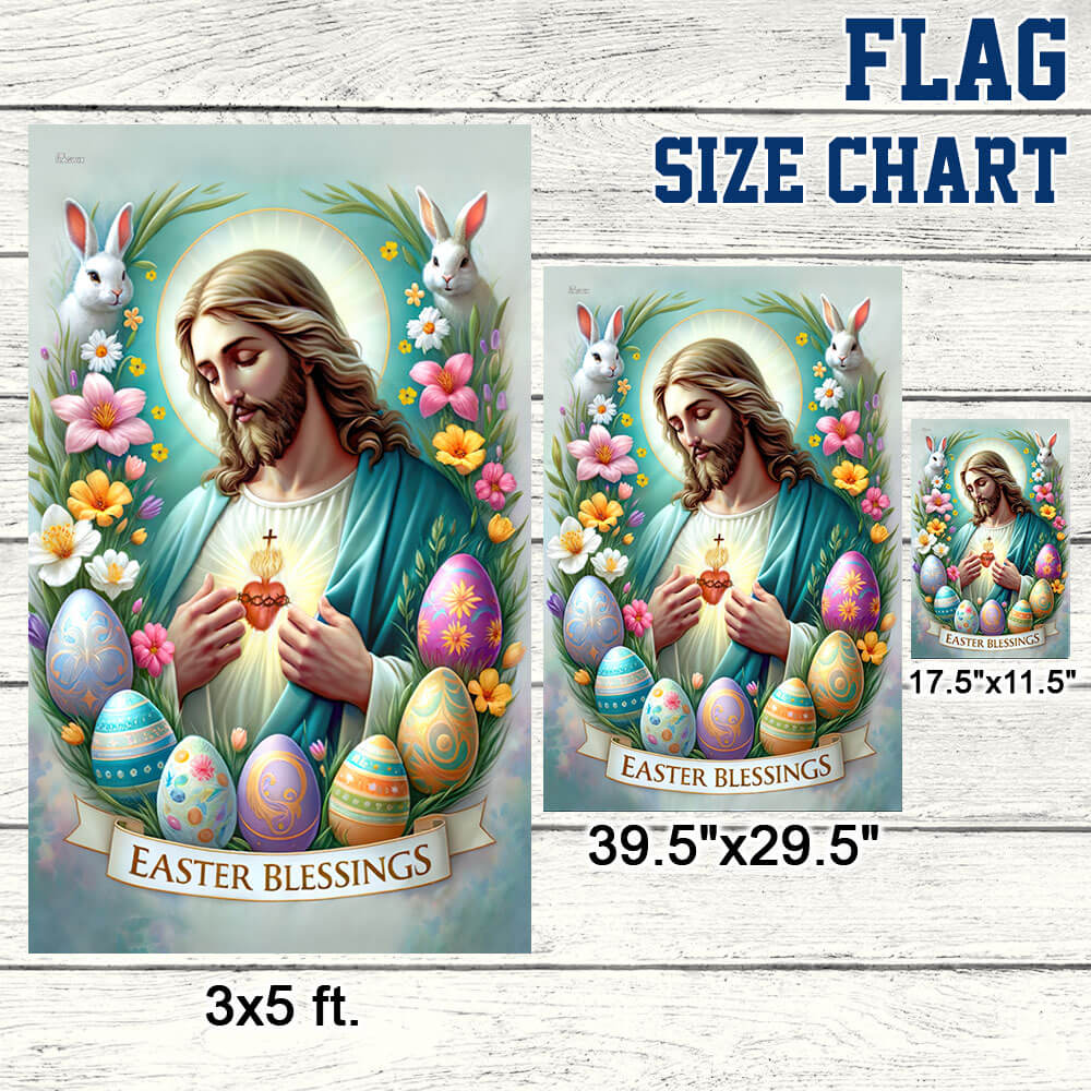 FLAGWIX  Easter Day Jesus Christ Easter Blessings Flag