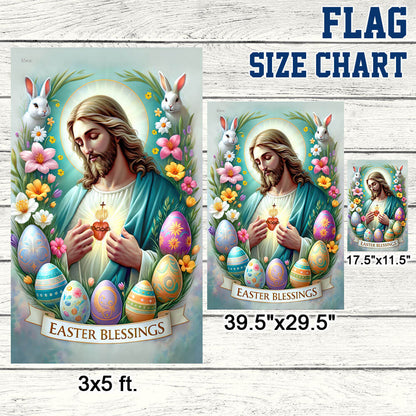 FLAGWIX  Easter Day Jesus Christ Easter Blessings Flag