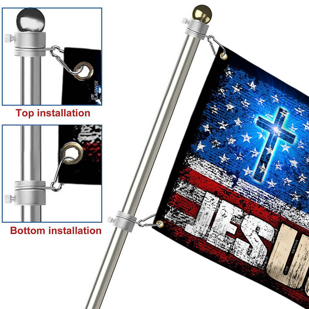 American Jesus Grommet Flag Jesus Save
