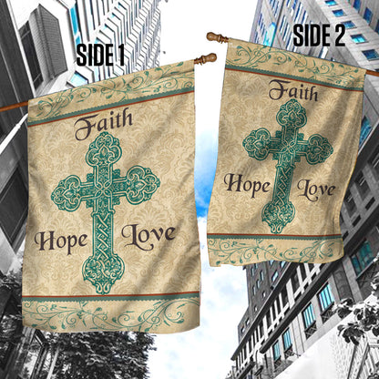 Jesus Flag Faith Hope Love Cross Flag