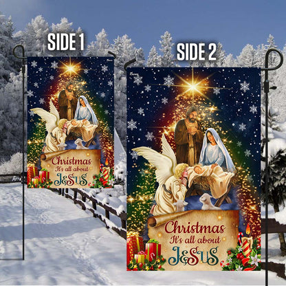 Jesus Christmas Flag Christmas It's All About Jesus Nativity Of Jesus Flag