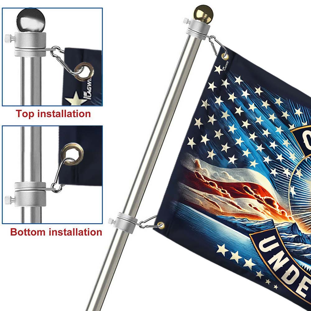 One Nation Under God Christian Patriotism American Grommet Flag