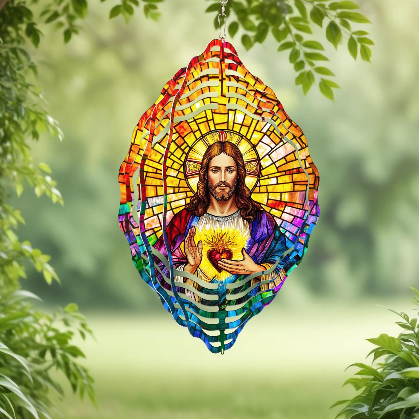 Sacred Heart of Jesus Wind Spinner
