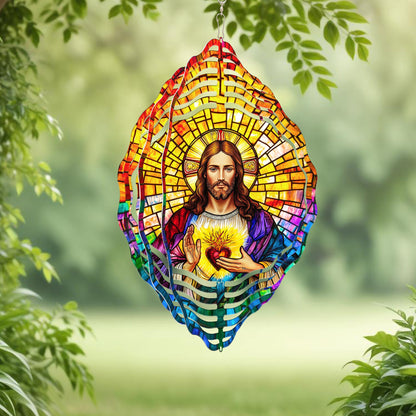 Sacred Heart of Jesus Wind Spinner