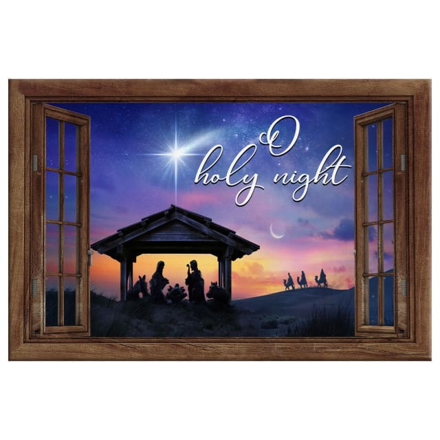 O Holy Night, Nativity Of Christ, Christmas Wall Art Canvas