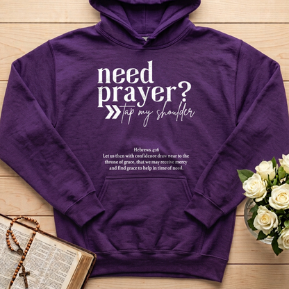 Need Prayer Tap My Shoulder Hebrews 4.16 01