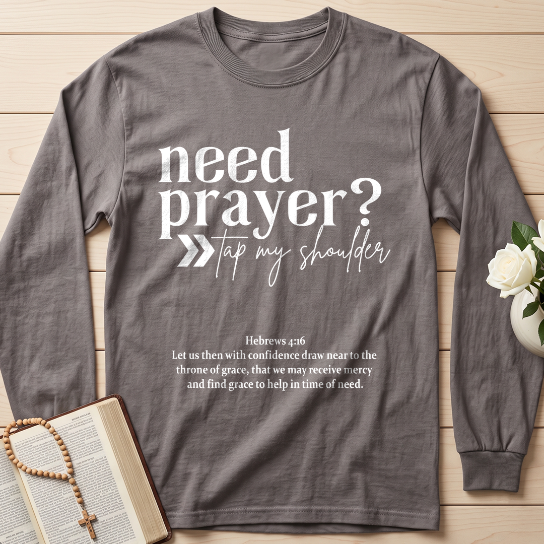 Need Prayer Tap My Shoulder Hebrews 4.16 01