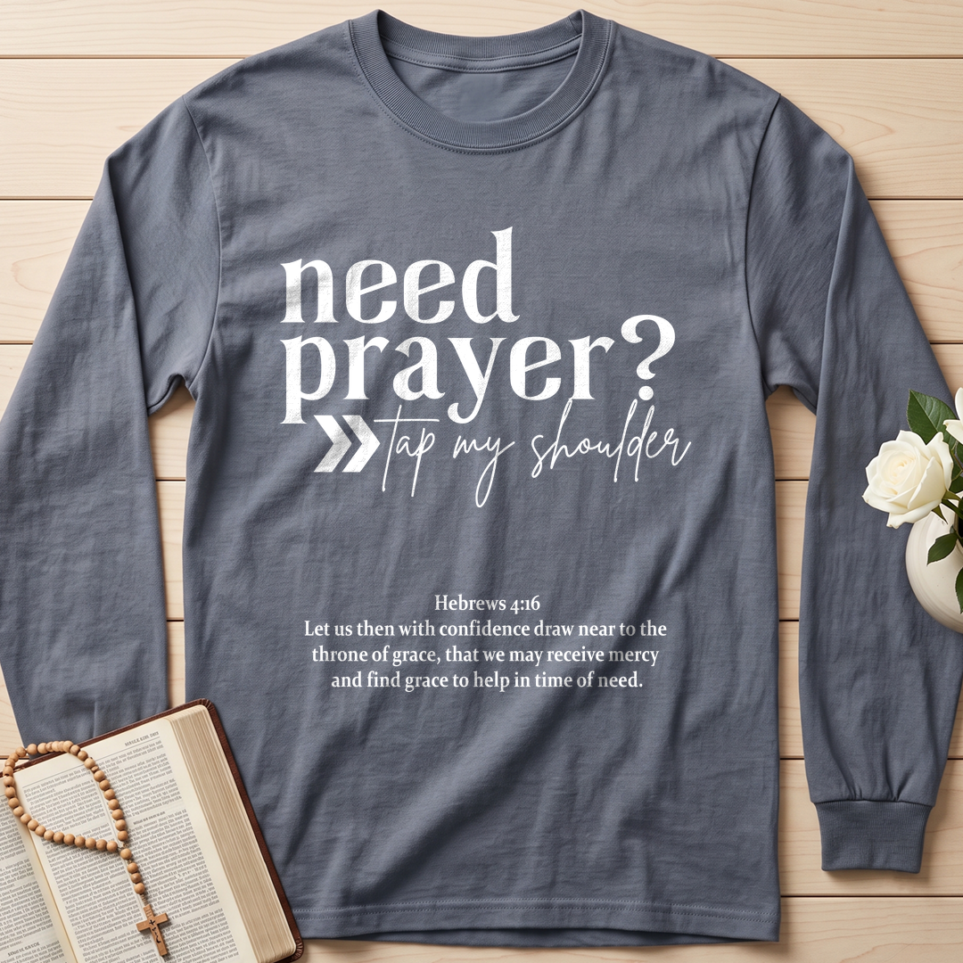 Need Prayer Tap My Shoulder Hebrews 4.16 01