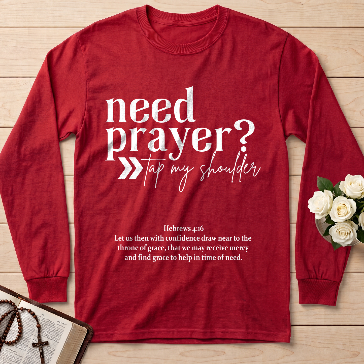 Need Prayer Tap My Shoulder Hebrews 4.16 01