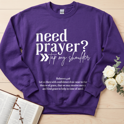 Need Prayer Tap My Shoulder Hebrews 4.16 01