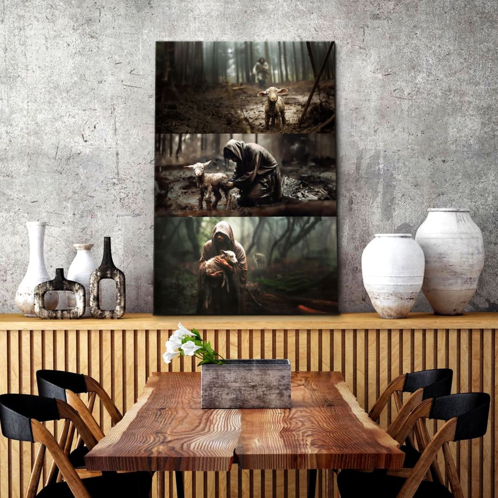(No Text) He Ran, He Rescued, He Carried Wall Art Canvas Print