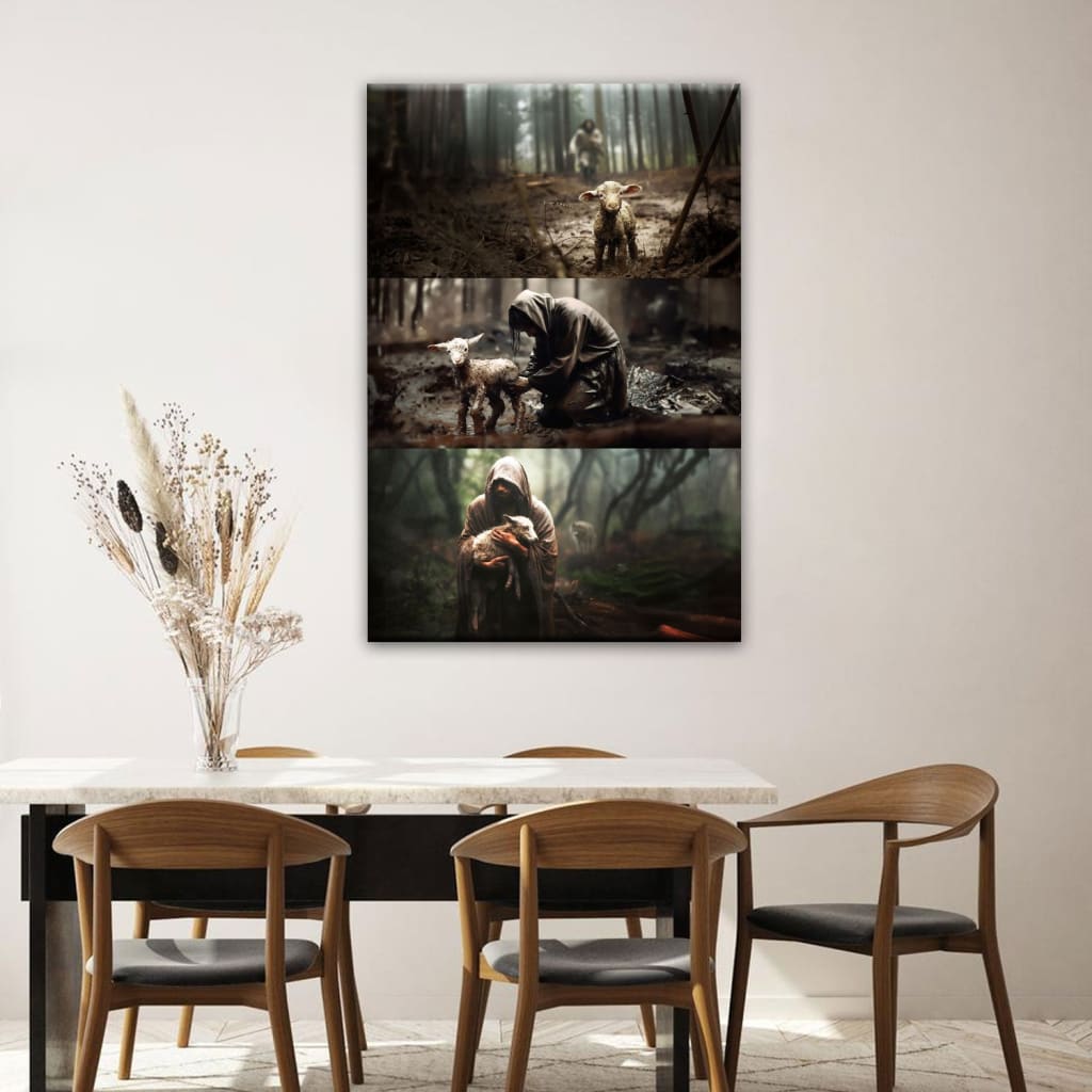 (No Text) He Ran, He Rescued, He Carried Wall Art Canvas Print