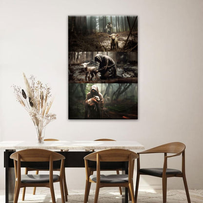 (No Text) He Ran, He Rescued, He Carried Wall Art Canvas Print
