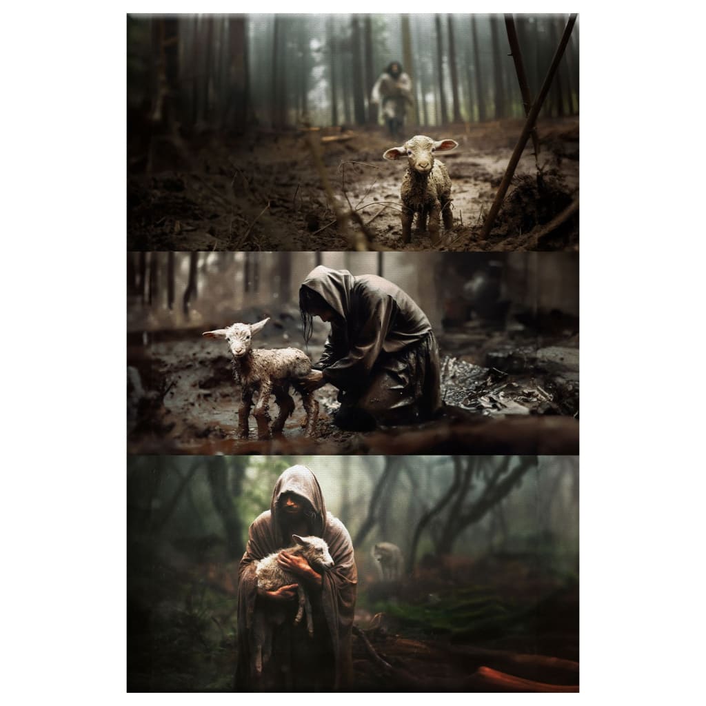 (No Text) He Ran, He Rescued, He Carried Wall Art Canvas Print