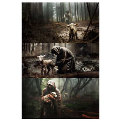(No Text) He Ran, He Rescued, He Carried Wall Art Canvas Print